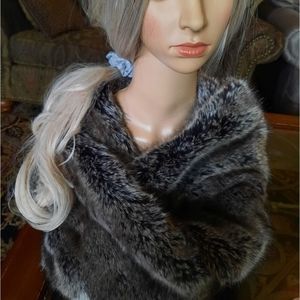 Banana Republic Faux Fur Large Wrap/Scarf